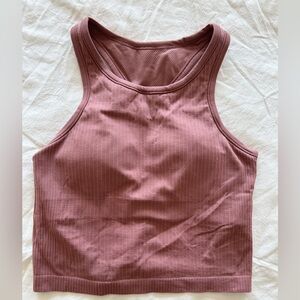 Lululemon ebb to street crop tank top 6 spiced chai